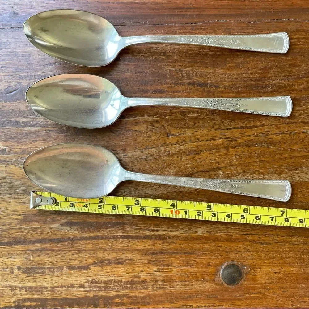 Vintage 1927 R C Co Orleans Set of 3 Dinner Spoons